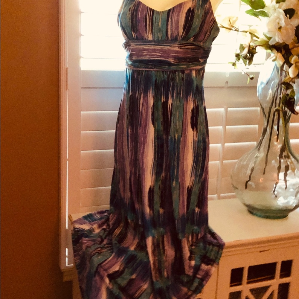 Ann Taylor Maxi Dress Multicolored Print - Picture 2 of 9